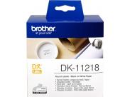 Brother Dk11218 - Etiquetas Originales Precortadas Circulares - 24 Mm De Diametro - 1000 Unidades - Texto Negro Sobre Fondo Blanco