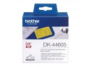 Brother Dk44605 - Etiquetas Removibles Originales De Tamaño Personalizado - Ancho 62Mm X 30,48 Metros - Texto Negro Sobre Fondo Amarillo