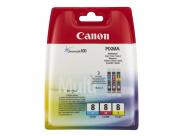 Canon Cli8 Pack De 3 Cartuchos De Tinta Originales - Cian, Magenta, Amarillo - 0621B029