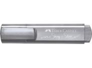 Faber-Castell Textliner 46 Metallic Marcador Fluorescente - Punta Biselada - Trazo Entre 1Mm Y 5Mm - Tinta Con Base De Agua - Color Plata