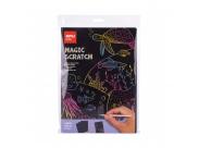 Apli Magic Scratch Laminas Para Rascar - Tamaño A4 - 10 Hojas, 5 Herramientas - Distintos Colores De Fondo