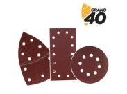 Blim Pack De 9 Lijas Con Velcro Para Lijadora Bl0151 - Grano 40 - 3 Formatos