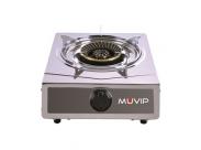 Muvip Serie Strong Cocina De Gas Inox 1 Fuego - Encendido Piezoelectrico - Quemador De Hierro Fundido Desmontable