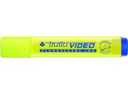 Tratto Video Marcador Fluorescente - Punta Biselada - Tinta Base De Agua - Secado Rapido - Color Amarillo Fluorescente