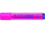 Tratto Video Marcador Fluorescente - Punta Biselada - Tinta Base De Agua - Secado Rapido - Color Rosa Fluorescente