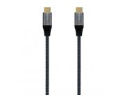 Aisens Cable Usb 2.0 Aluminio 5A 100W E-Mark - Usb-C/M-Usb-C/M - 2.0M - Color Gris