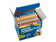 Giotto Robercolor Pack De 100 Tizas Redondas De Colores - Testadas Dermatologicamente - Compactas Y Duraderas - Colores Surtidos