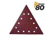 Blim Pack De 5 Lijas Con Velcro Para Lijadora Bl0223 - Grano 80 - Formato Triangular