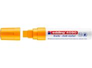 Edding 4090 Rotulador De Tiza Liquida - Punta Biselada - Trazo Entre 4 Y 15Mm - Olor Neutro - Color Naranja Neon