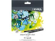 Lyra Aqua Brush Duo Pack De 24 Rotuladores De Doble Punta - Trazos 2 Y 4Mm - Tinta Base De Agua - Colores Surtidos