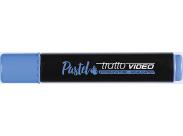 Tratto Video Pastel Marcador Fluorescente - Punta Biselada - Tinta Al Agua - Secado Rapido - Color Azul Arandano