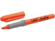Bic Highlighter Grip Marcador Fluorescente - Punta Biselada - Trazo Entre 1.60 Y 3.30 Mm - Grip Texturizado - Color Naranja
