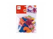 Apli Kids Bolsa De 40 Formas De Goma Eva Adhesivas - 8 Diseños Diferentes - Medidas De 3 A 6Cm - Colores Surtidos