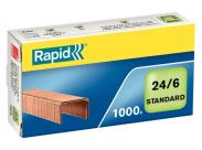 Rapid Confort Caja De 1000 Grapas 24/6 - Hasta 20 Hojas - Alambre Flexible Cobreado - Patilla De 6Mm