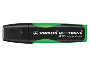 Stabilo Green Boss Marcador Fluorescente - Fabricado Con Un 83% De Plastico Reciclado - Trazo Entre 2 Y 5Mm - Recargable - Color Verde