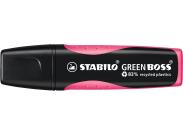 Stabilo Green Boss Marcador Fluorescente - Fabricado Con Un 83% De Plastico Reciclado - Trazo Entre 2 Y 5Mm - Recargable - Color Rosa