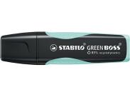 Stabilo Green Boss Pastel Marcador Fluorescente - Fabricado Con Un 83% De Plastico Reciclado - Trazo Entre 2 Y 5Mm - Recargable - Color Toque De Turquesa
