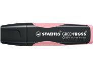 Stabilo Green Boss Pastel Marcador Fluorescente - Fabricado Con Un 83% De Plastico Reciclado - Trazo Entre 2 Y 5Mm - Recargable - Color Rubor Rosa