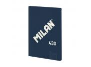 Milan Serie 1918 Libreta Encolada Formato A4 Pautado 7Mm - 48 Hojas De 95 Gr/M2 - Microperforado - Tapa Blanda - Color Azul Oscuro