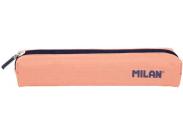 Milan Serie 1918 Estuche Mini Redondo - Tejido Resistente A Las Roturas Y Rasgaduras - Medidas 20,5X4,5X5Cm - Color Rosa