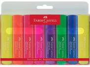 Faber-Castell Textliner 46 Superfluorescente Pack De 8 Marcadores Fluorescentes - Punta Biselada - Trazo Entre 1Mm Y 5Mm - Tinta Con Base De Agua - Colores Surtidos