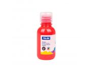 Milan Botella De Tempera 125Ml - Tapon Dosificador - Secado Rapido - Mezclable - Color Rojo