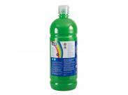 Milan Botella De Tempera 1000Ml - Tapon Dosificador - Secado Rapido - Mezclable - Color Verde Claro