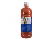 Milan Botella De Tempera 1000Ml - Tapon Dosificador - Secado Rapido - Mezclable - Color Marron