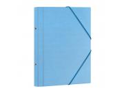 Dohe Carpeta Clasificadora 12 Departamentos - Formato Folio - Carton Plastificado - Cierre Con Gomas - Color Azul Claro