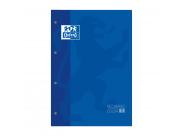 Oxford School Classic Cuaderno De Recambio A4 - Tapa Blanda - Encolado - 80 Hojas - Cuadricula 5X5 - Color Azul Marino