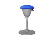 Cromad Design Taburete Multiusos - Asiento Con Altura Ajustable - Giro De 360º - Tejido A Prueba De Agua - Color Azul/Gris