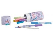 Giotto Candy Collection Turbo Soft Brush Bote De 12 Rotuladores Punta Pincel + Pincel - Colores Pastel Surtidos