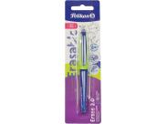 Pelikan Roller Erase 2.0 Boligrafo - Empuñadura Ergonomica Antifatiga - Duracion Larga De La Tinta - Cuerpo Del Mismo Color De Escritura - Color Azul