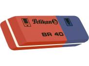Pelikan Caja De 40 Gomas Br40 - Doble Funcion Para Tinta Y Lapiz - Alta Calidad - Resistente - Precision En El Borrado - Color Azul/Rojo