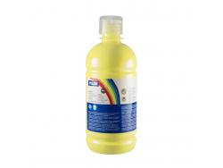 Milan Botella de Tempera - 500ml - Tapon Dosificador - Secado Rapido - Mezclable - Color Amarillo Limon