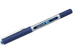 Uni-ball Roller Eye Micro Boligrafo de Tinta Liquida - Punta de Acero Inoxidable 0,5 mm - Trazo de 0,3 mm - Visor de Tinta - Clip Metalico - Color Azul - Caja de 12 ud