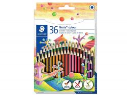 Staedtler Noris Colour 185 Pack de 36 Lapices Hexagonales de Colores - Fabricados en Wopex - Muy Resistentes - Madera de Fuentes Sostenibles - Colores Surtidos