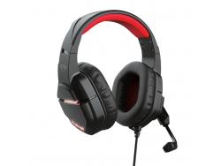 Trust Gaming GXT 448 Nixxo Auriculares con Microfono - Microfono Plegable - IlumInacion LED - Diadema Ajustable - Altavoces de 50mm - Cable Trenzado de 2.30m - Color Negro