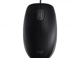 Logitech B110 Silent Raton USB 1000dpi - 3 Botones - Silencioso - Uso Ambidiestro - Cable de 1.80m - Color Negro