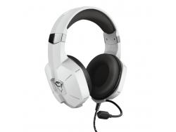 Trust Gaming GXT 323W Carus Auriculares con Microfono - Microfono Flexible - Diadema Ajustable - Amplias Almohadillas - Altavoces de 50mm - Cable Trenzado de 1.20m - Color Blanco