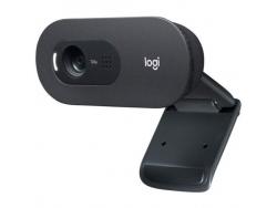 Logitech C505 Webcam HD 720p USB - Microfono de Gran Alcance - Campo Visual Diagonal de 60° - Enfoque Fijo - Cable de 2m - Color Negro
