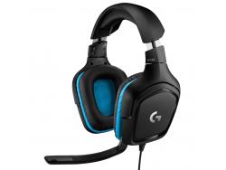 Logitech G432 Auriculares Gaming USB DTS 7.1 con Microfono - Microfono Plegable - Diadema Ajustable - Almohadillas Acolchadas - Altavoces de 50mm - Cable de 2m - Color Negro/Azul
