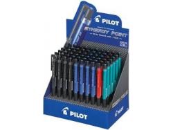 Pilot Synergy Point Expositor de 60 Boligrafos de Gel Retractiles - Punta Fina 0.5mm - Trazo 0.25mm - Recargable - Colores Surtidos
