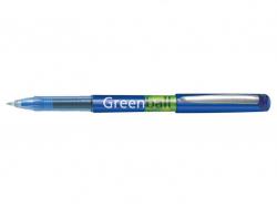Pilot Boligrafo de Tinta Liquida Greenball - Recargable - Fabricado con Plastico Reciclado - Punta Media 0.7mm - Trazo 0.35mm - Color Azul