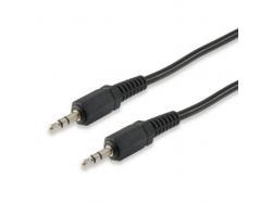 Equip Cable Audio Estereo Jack 3.5mm Macho a Jack 3.5mm Macho - Longitud 2.5m - Color Negro