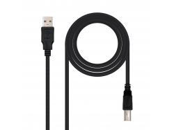 Nanocable Cable de Impresora USB-A 2.0 Macho a USB-B Macho 1m