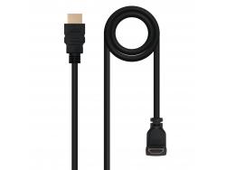 Nanocable Cable HDMI v1.4 Acodado Macho a HDMI v1.4 Macho 1.80m - Alta Velocidad - Color Negro