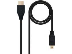 Nanocable Cable Micro HDMI v1.4 Macho a HDMI v1.4 Macho 1.80m - Alta Velocidad - Color Negro