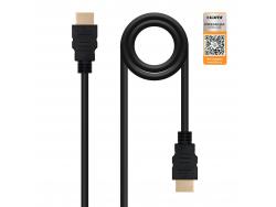 Nanocable Cable HDMI v2.0 Premiun Macho a HDMI v2.0 Premiun Macho 3m - 4K@60Hz 18Gbps - Alta Velocidad - Color Negro
