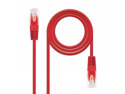 Nanocable Cable de Red Latiguillo RJ45 Cat.5e UTP AWG24 0.50m - Color Rojo